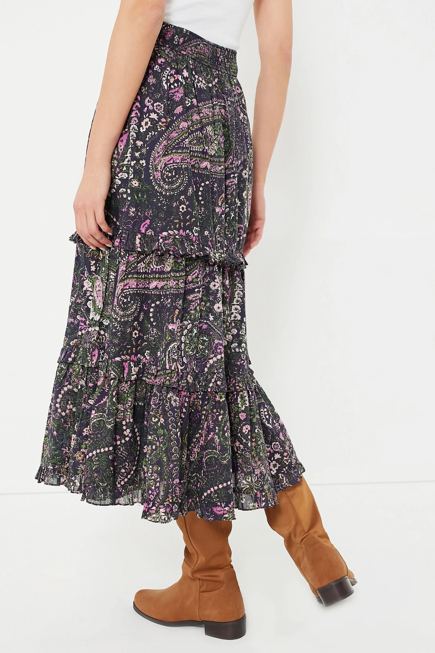 Caymen Paisley Purple Darcy Ankle Skirt 4 Caymen Paisley Purple Darcy Ankle Skirt - Image 4