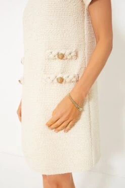 Pearl White Tweed Jackie Dress -Outfit And Shoe Sales Store Sy9EkjhdBJAo8d7KaLlXUUG6XpIHcT4V 1