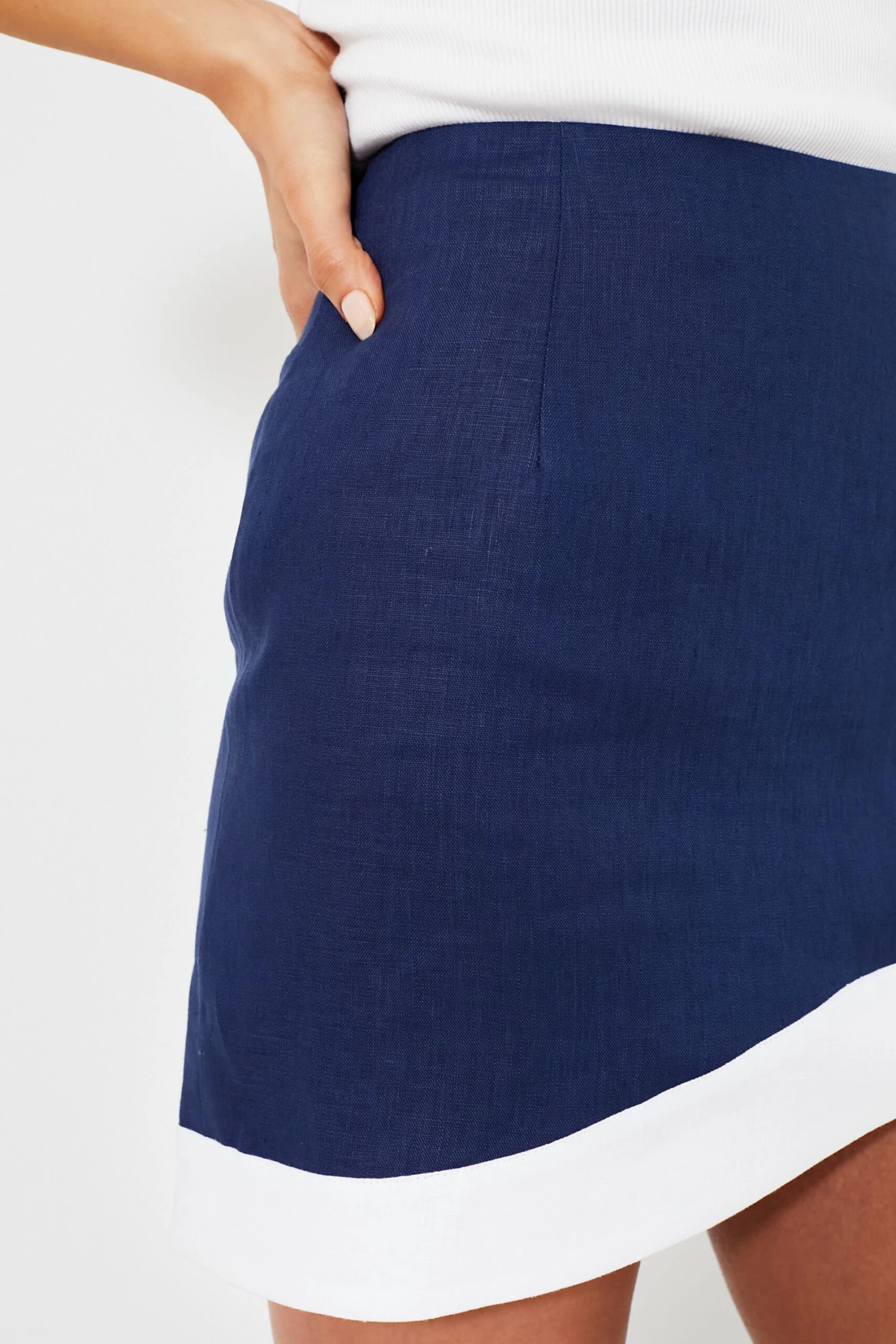 Staud Navy And White Leandro Skirt 5 Staud Navy And White Leandro Skirt - Image 5