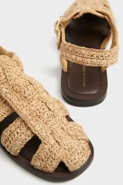 Loeffler Randall Natural Crochet On Dark Brown Sawyer Sandals -Outfit And Shoe Sales Store U9cFEOu29FWpk3y79hWLBehGDYnk7PYT 1