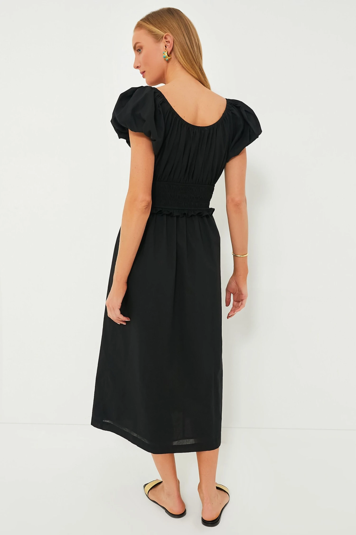 Black Puff Sleeve Flynn Dress 4 Black Puff Sleeve Flynn Dress - Image 4