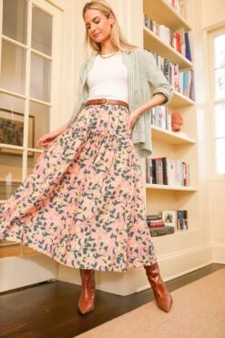 Exclusive Pink Multi Ruffled Maxi Skirt -Outfit And Shoe Sales Store UGxq7y3lGfAekX6h0koy6R4iDaAksHar 1