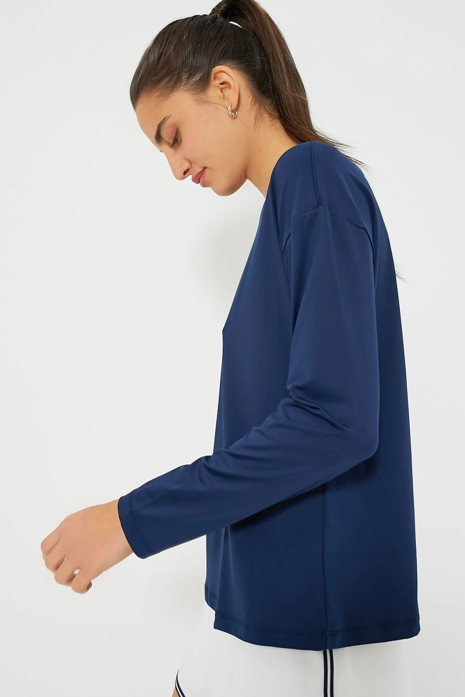 Navy Long Sleeve Ryan Boyfriend Tee 4 Navy Long Sleeve Ryan Boyfriend Tee - Image 4