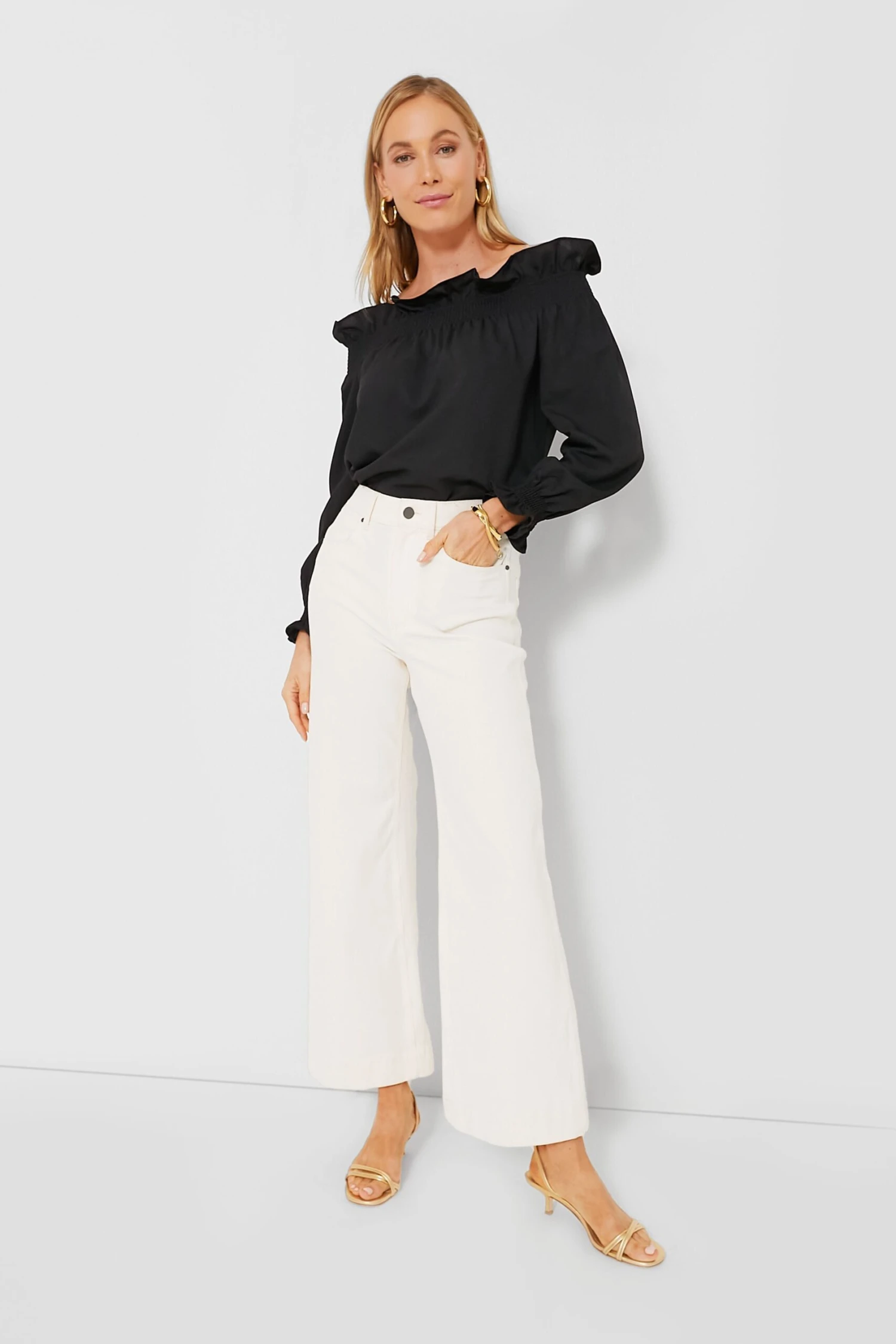 Black Off The Shoulder Marguerite Blouse 2 Black Off The Shoulder Marguerite Blouse - Image 2