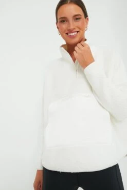 White Fleece Cady Quarter Zip -Outfit And Shoe Sales Store Ur72oQlhJ6P5vcxV5x8ftdQCl99NO29q 1