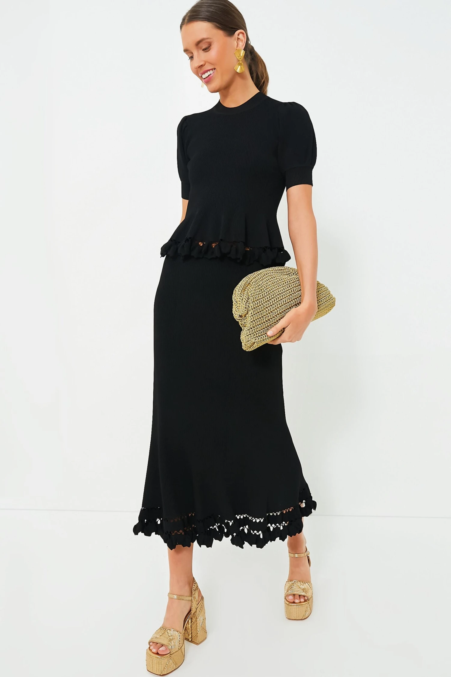 ULLA JOHNSON Noir Ayla Skirt 2 ULLA JOHNSON Noir Ayla Skirt - Image 2