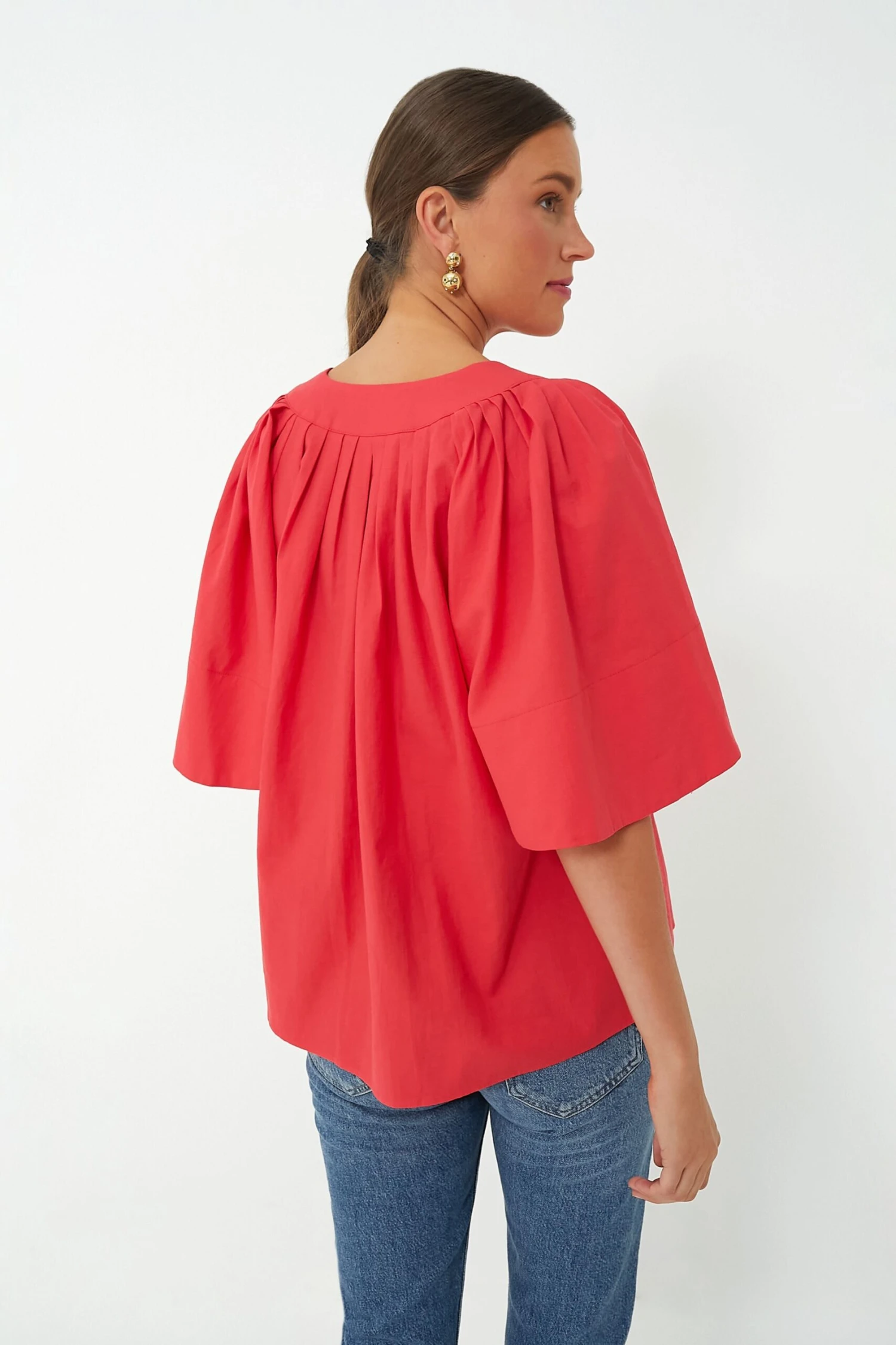 Red Finley Flutter Sleeve Top 4 Red Finley Flutter Sleeve Top - Image 4