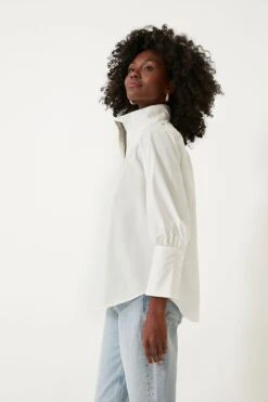 White Poplin Corrigan Blouse -Outfit And Shoe Sales Store VPJpoVDDa5rtNRfwUxlpQJ0OjkDMST3g 1