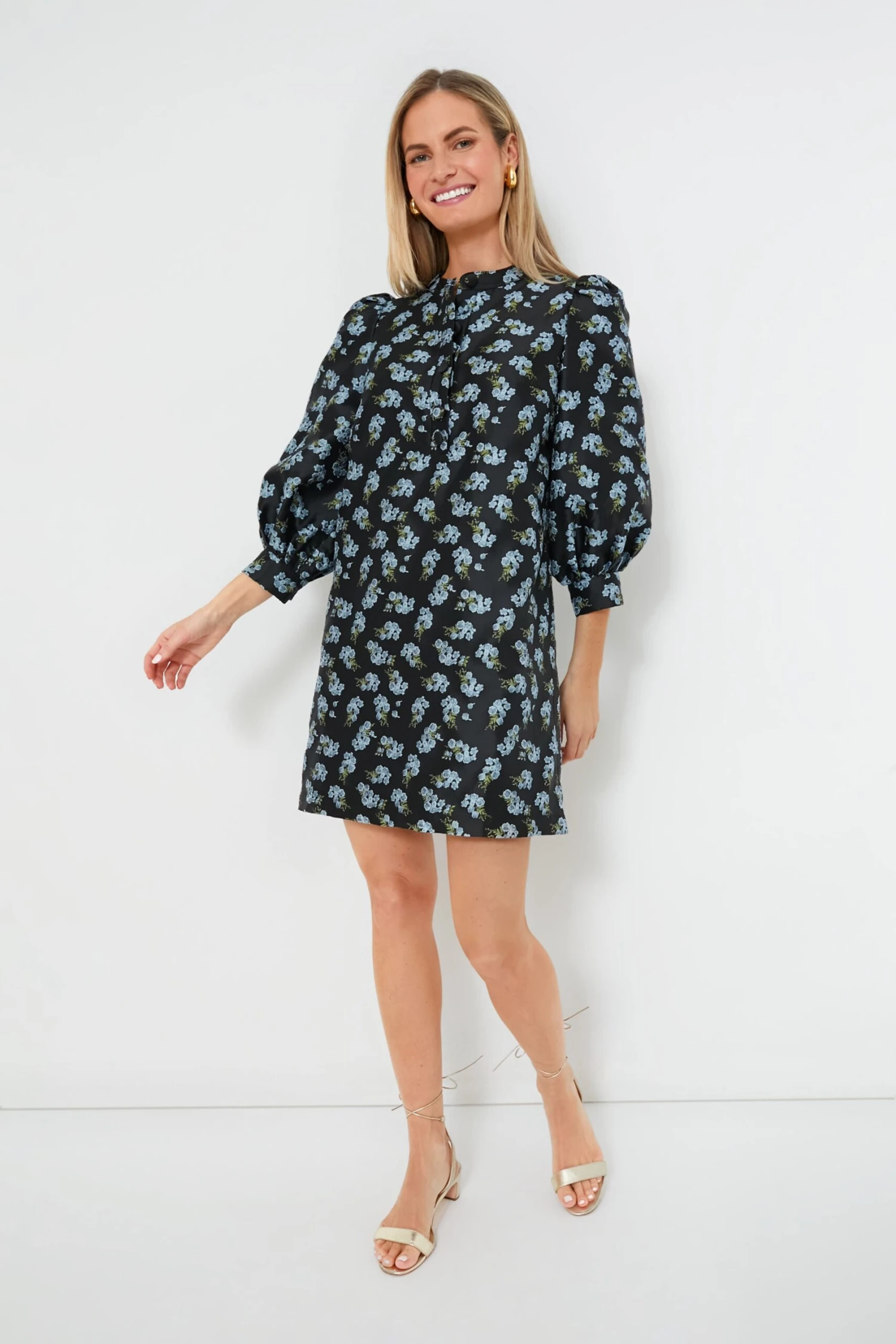 Black Heirloom Jacquard Samantha Dress 6 Black Heirloom Jacquard Samantha Dress - Image 6