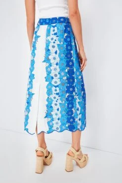 Farm Rio Flower Stripes Off White Midi Skirt -Outfit And Shoe Sales Store Vyck8H8YM02v0U57p6cjGqE0MsCQX0wb 1