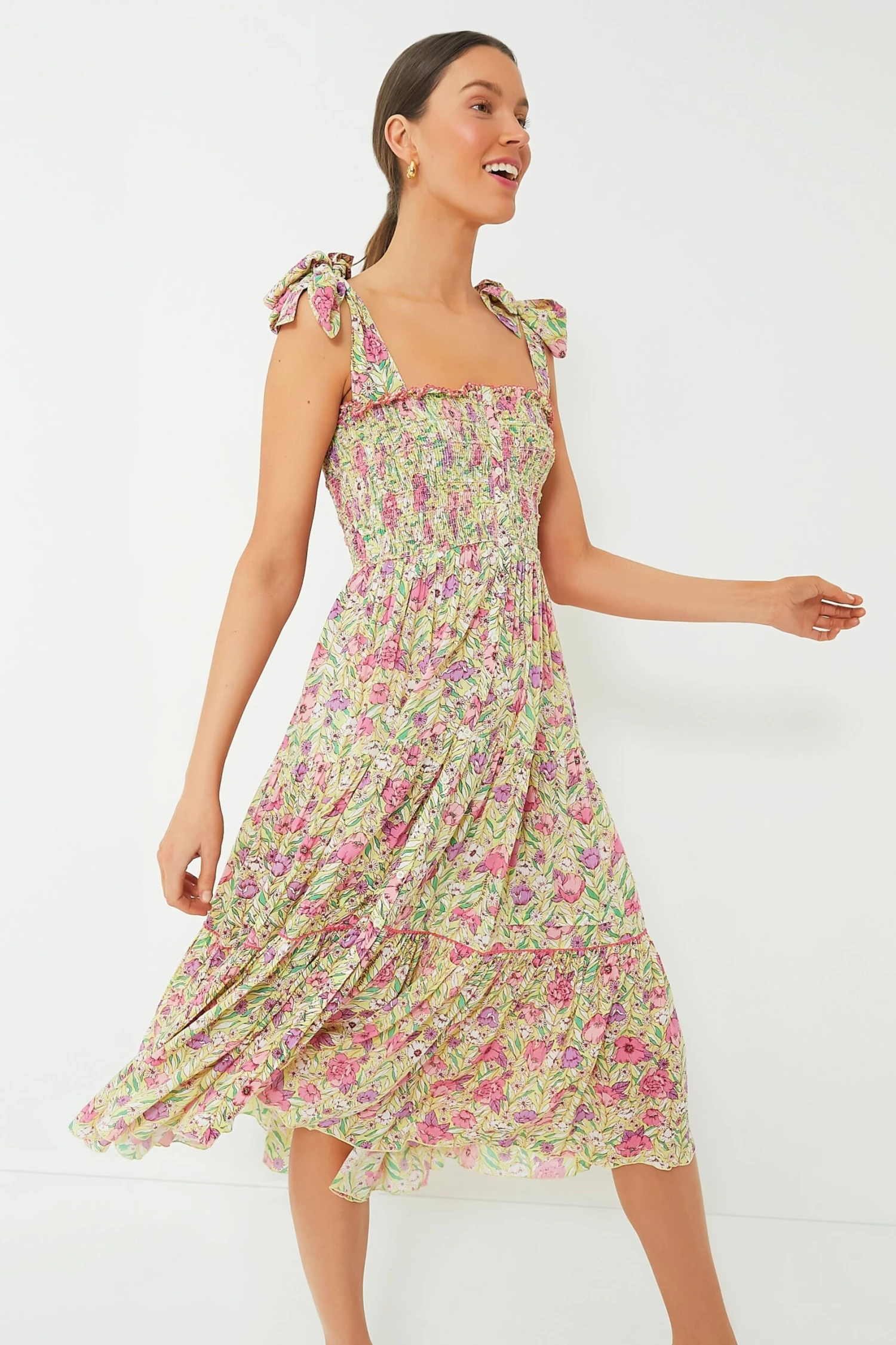 Green Petunia Long Triny Dress 3 Green Petunia Long Triny Dress - Image 3