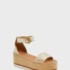See By Chloé Light Gold Glyn Sandals