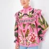Farm Rio Leopard Forest Pink Blouse