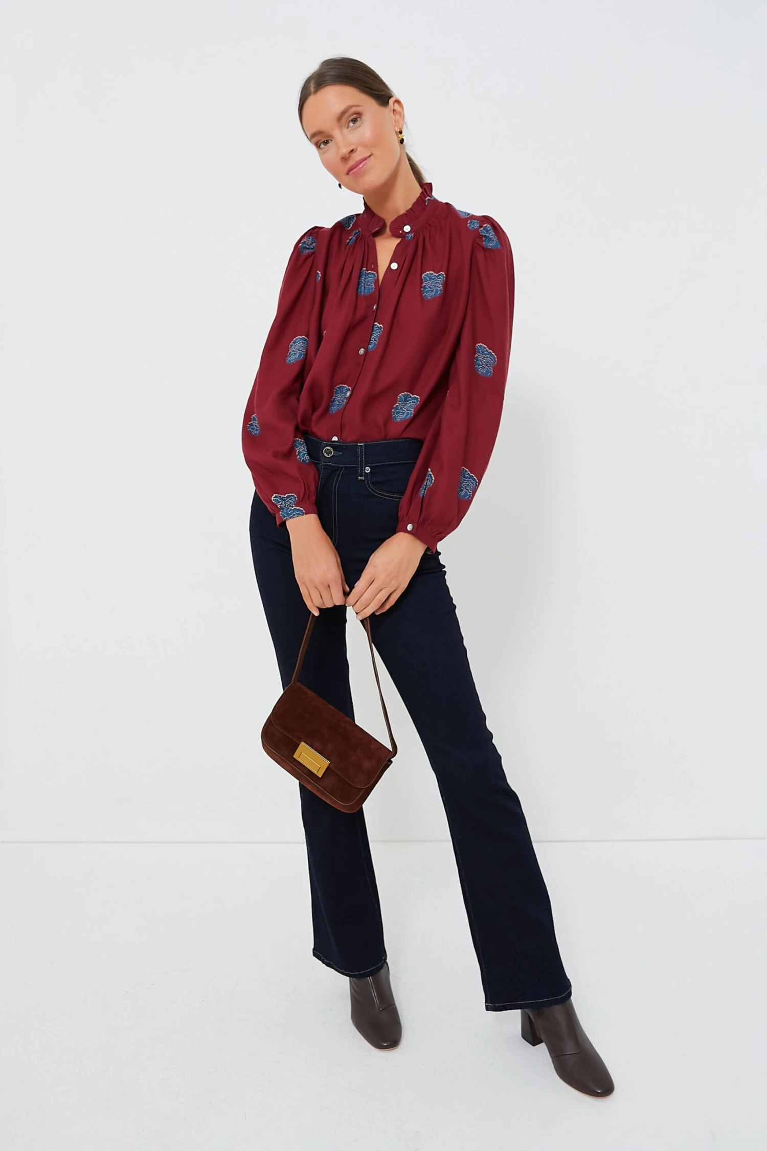 Red Burgundy Annabel Shirt 2 Red Burgundy Annabel Shirt - Image 2