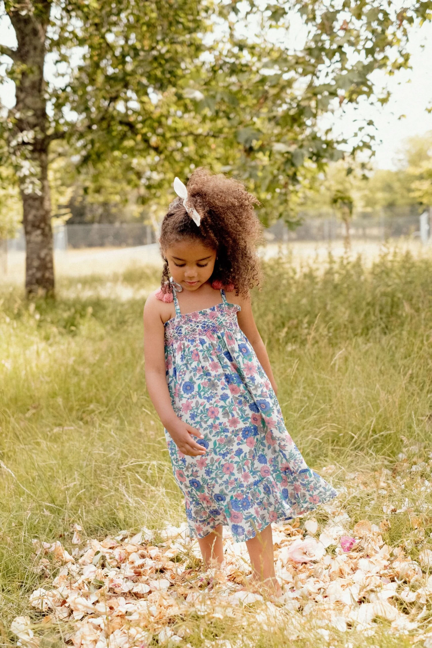 Louise Misha Blue Summer Meadow Marceline Dress 2 Louise Misha Blue Summer Meadow Marceline Dress - Image 2