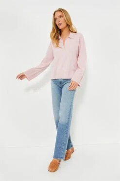 Blush Pink Cashmere Ally Polo Pullover -Outfit And Shoe Sales Store XDwROqHw8tUH4NLoVSzbkXt62rhNmKrL 1
