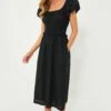 Black Puff Sleeve Flynn Dress