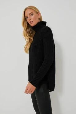 Black Shaker Turtleneck Sweater -Outfit And Shoe Sales Store XZdzTAfOcLSMV2U8g3FM9sy9HhBUxuSS 1