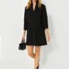 Black Suede Stretch Clifton Dress