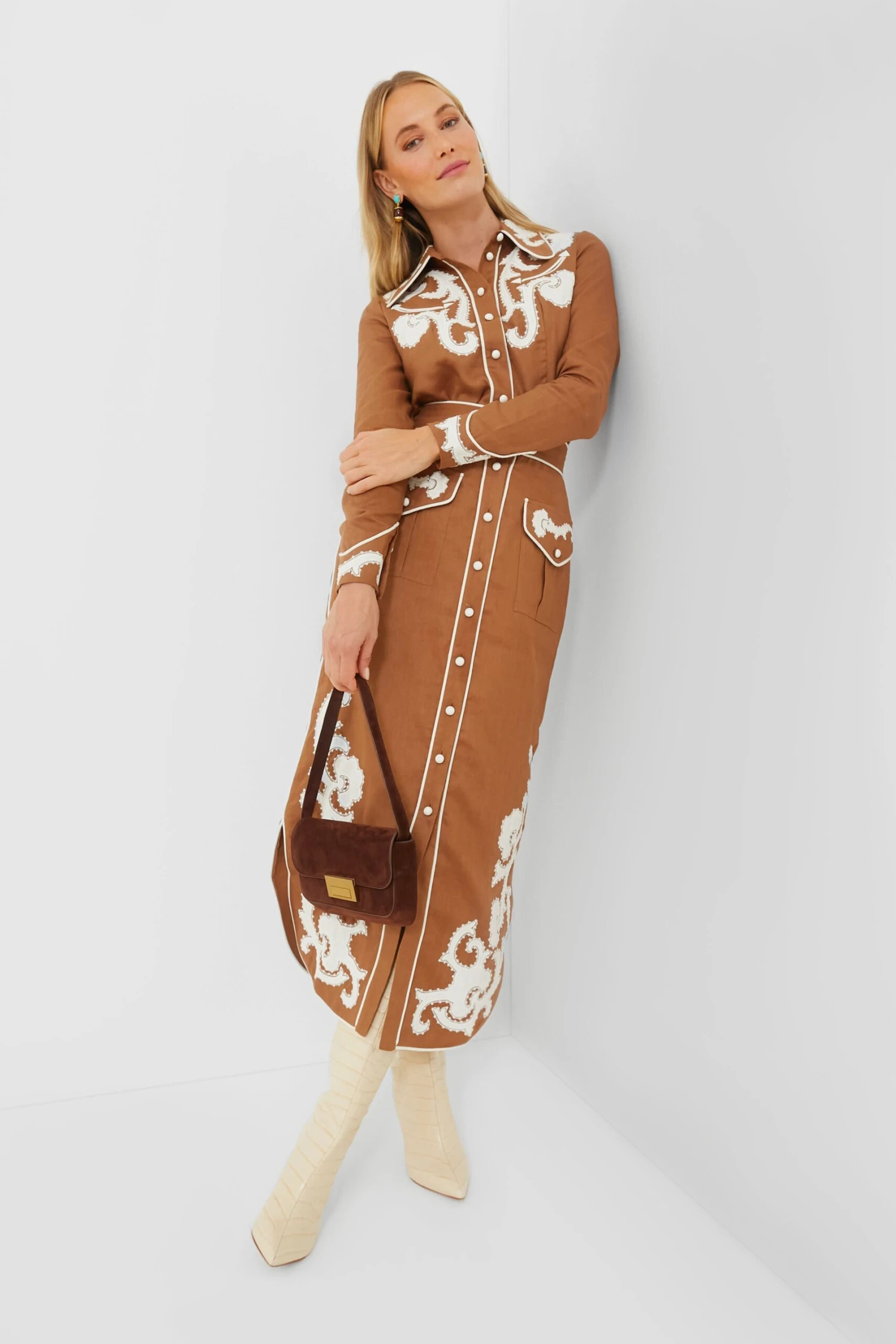 Tobacco Ruby Applique Skirt 2 Tobacco Ruby Applique Skirt - Image 2