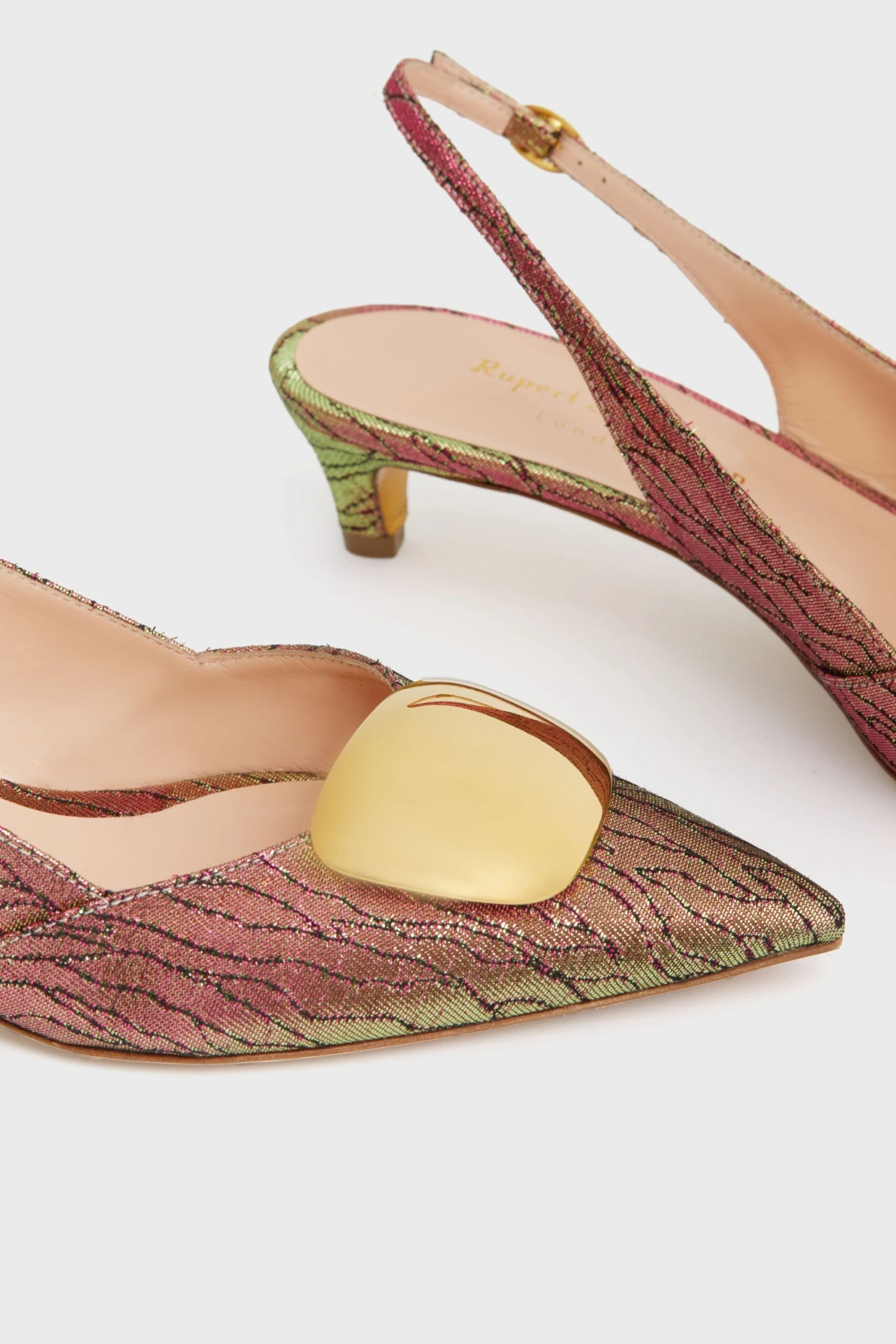 Multi Pink Ocean Lurex Misty Kitten Heels 3 Multi Pink Ocean Lurex Misty Kitten Heels - Image 3