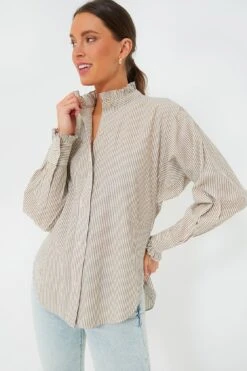 Isabel Marant Etoile Ochre Saoli Iconic Striped Blouse