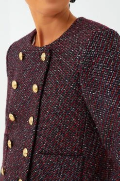 Red And Blue Tweed Marais Jacket -Outfit And Shoe Sales Store YqT5KmDwJPAoRgw0f6rmmegQ0B6m3QXE 1