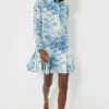 Misty Blue Toile Tate Dress