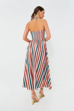 Brown Green Johanna Ikat Stripes Dress -Outfit And Shoe Sales Store ZM9X0CcAkzWZKPfmy1tQlCymNNBxa84H 1