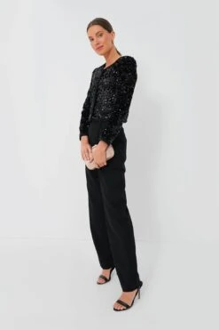 SELF PORTRAIT Black Sequin Cropped Jacket -Outfit And Shoe Sales Store ZZG4SpV7EjiRl11u7VWkXIYRsCrjcjdC 1
