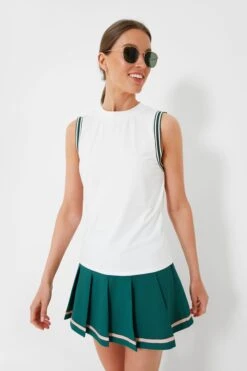 Varley White Wellings Performance Tank