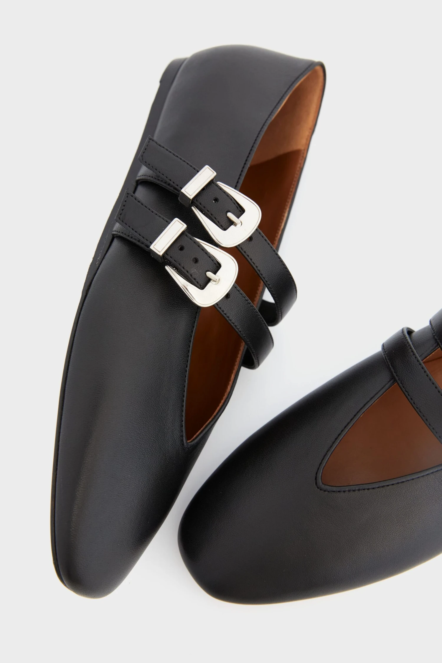 Black Leather Claudia Slippers 5 Black Leather Claudia Slippers - Image 5