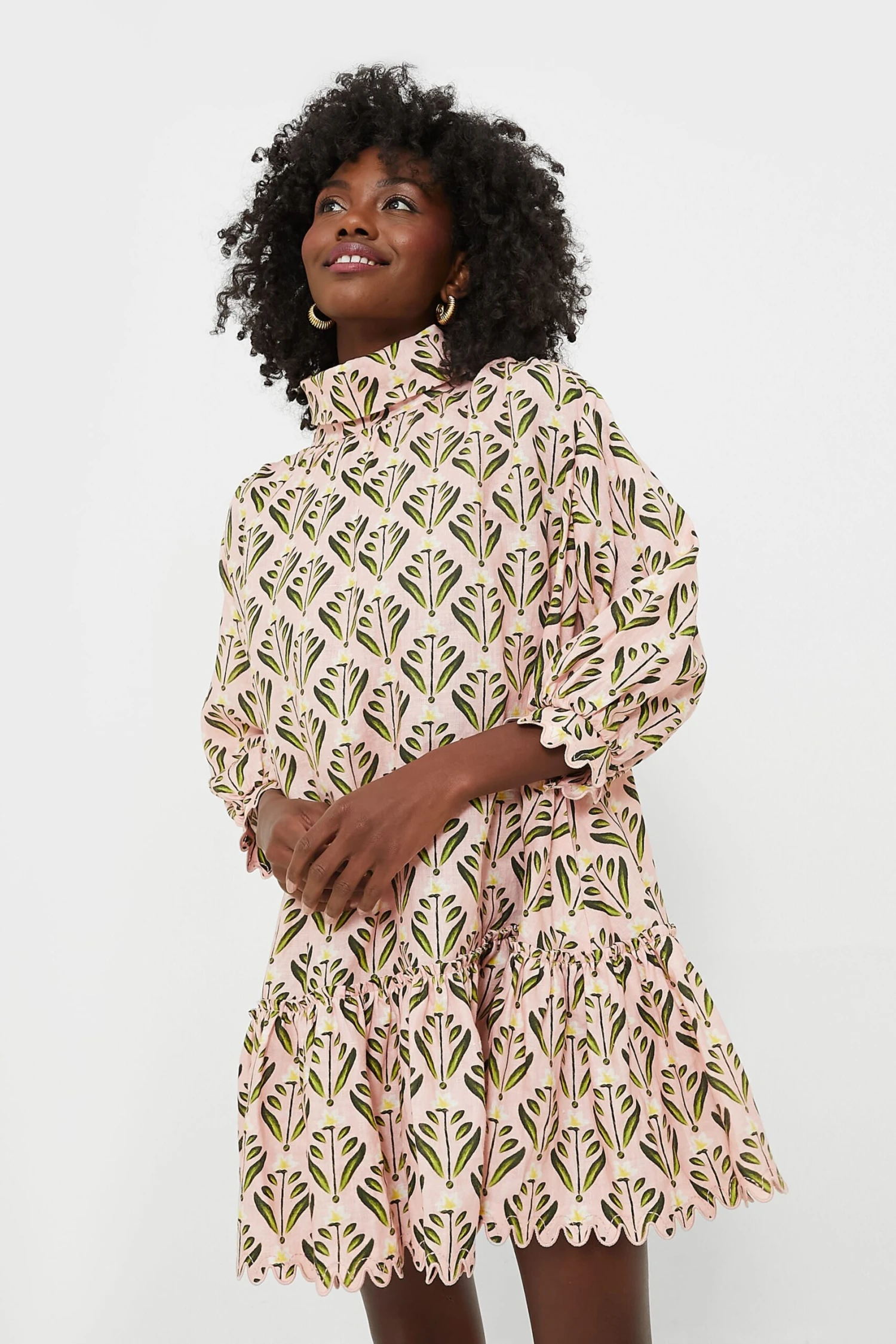 Exclusive Pink Hibisco Mini Dress 2 Exclusive Pink Hibisco Mini Dress - Image 2