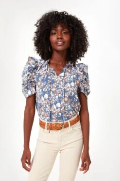 Vintage Blue Loire Top -Outfit And Shoe Sales Store aWcDRjijHb7WdxNYFxs8iDr82e1AXN0U 1