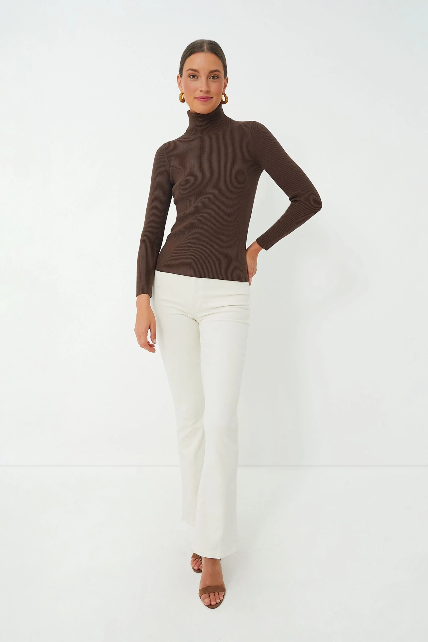 Brown Arlo Ribbed Turtleneck 6 Brown Arlo Ribbed Turtleneck - Image 6