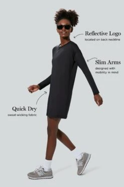 Black Long Sleeve Corinne Sport Dress -Outfit And Shoe Sales Store adcOle8rHWdKrGpGCzbxbVk74PzRgvcX 1