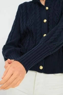 Navy Cotton Colette Cardigan -Outfit And Shoe Sales Store bHobvSeUz9hnfGnr4UXNdaBxqDunM9a1 1