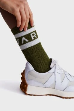 Varley Dark Olive Egret Spencer Socks