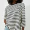Navy Striped Knit Popover