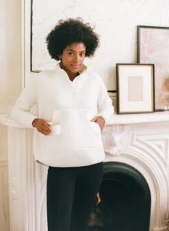 White Fleece Cady Quarter Zip -Outfit And Shoe Sales Store bsDQkvov3iVYbB47MwIDxcz4IOGu96cF 1