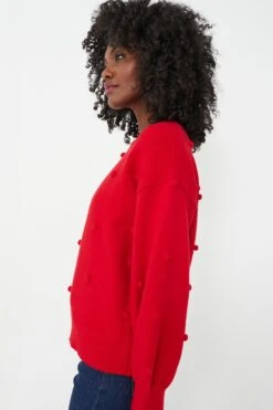 Red Pom Pom Melinda Crewneck Sweater -Outfit And Shoe Sales Store bstvENFRQtk0oGuicL86PGp74LzUdVfC 1