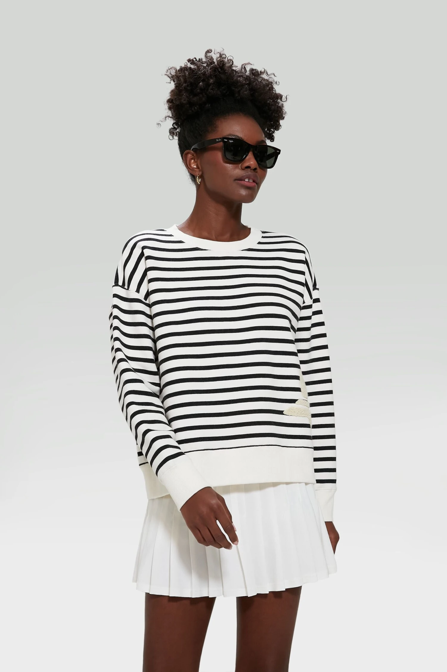 Black And White Stripe Natasha Pullover 1 Black And White Stripe Natasha Pullover