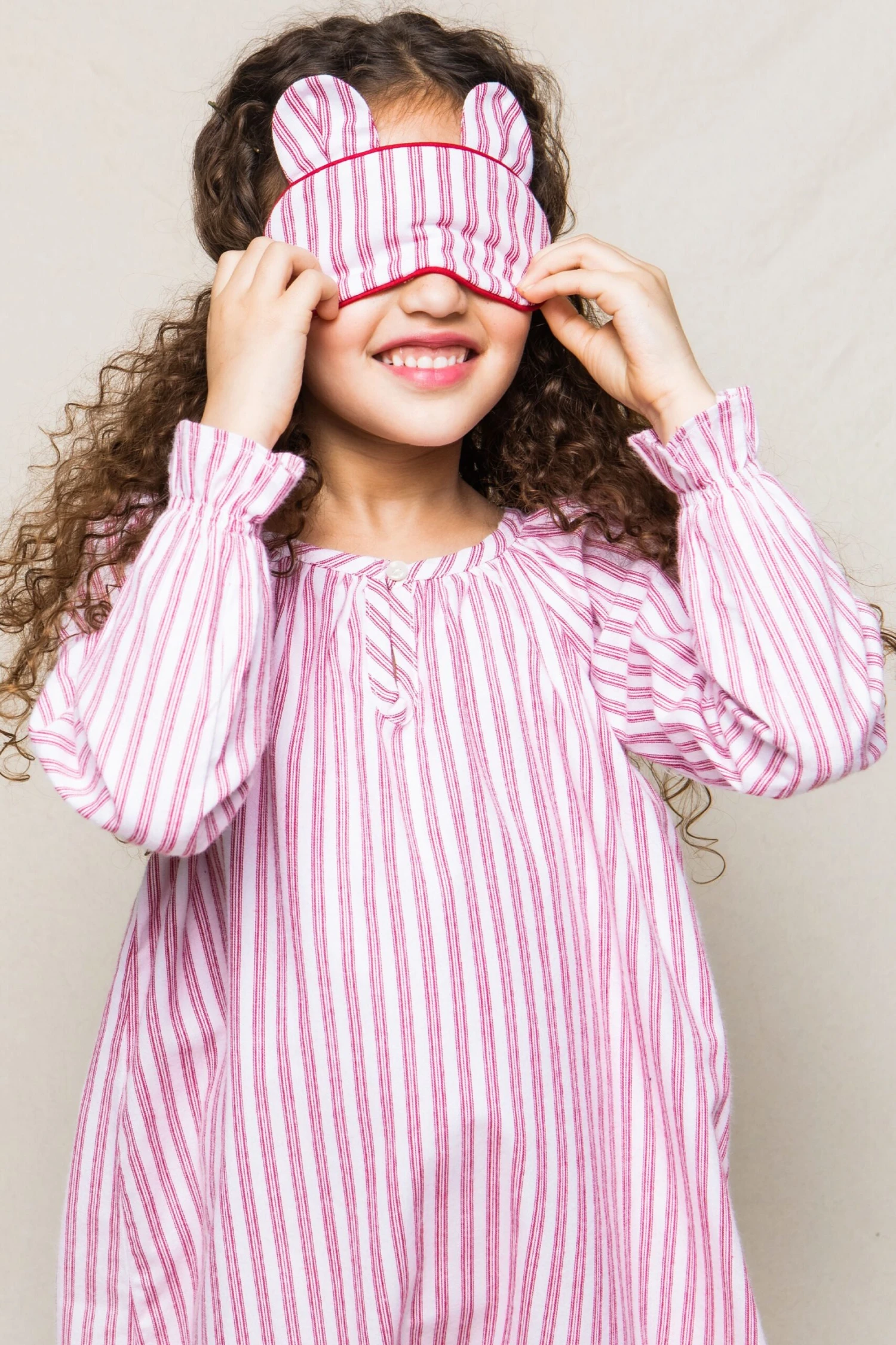 Kids Antique Red Ticking Delphine Nightgown 5 Kids Antique Red Ticking Delphine Nightgown - Image 5