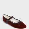 Loeffler Randall Sienna Velvet Chiara Mary Jane Flats