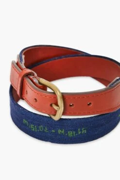 Tuckernuck Needlepoint Belt Green On Navy -Outfit And Shoe Sales Store cQTII5zyAghjMmrwHMatW0kCEobDO8Qw 1