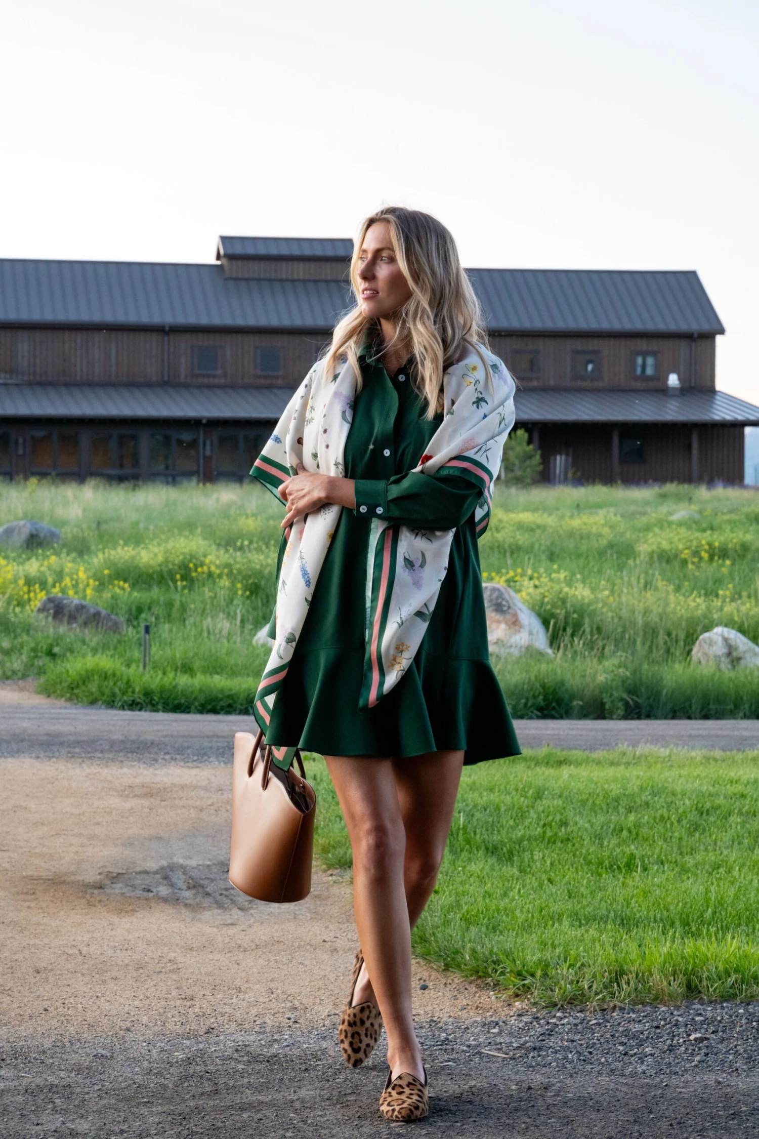 Hunter Green Crepe Callahan Dress 2 Hunter Green Crepe Callahan Dress - Image 2