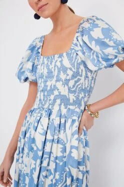 Blue Puff Sleeve Midi Dress 9 Blue Puff Sleeve Midi Dress -Outfit And Shoe Sales Store cydevCaPm1S0IYyvBu4gqECCvew0jvTn 1