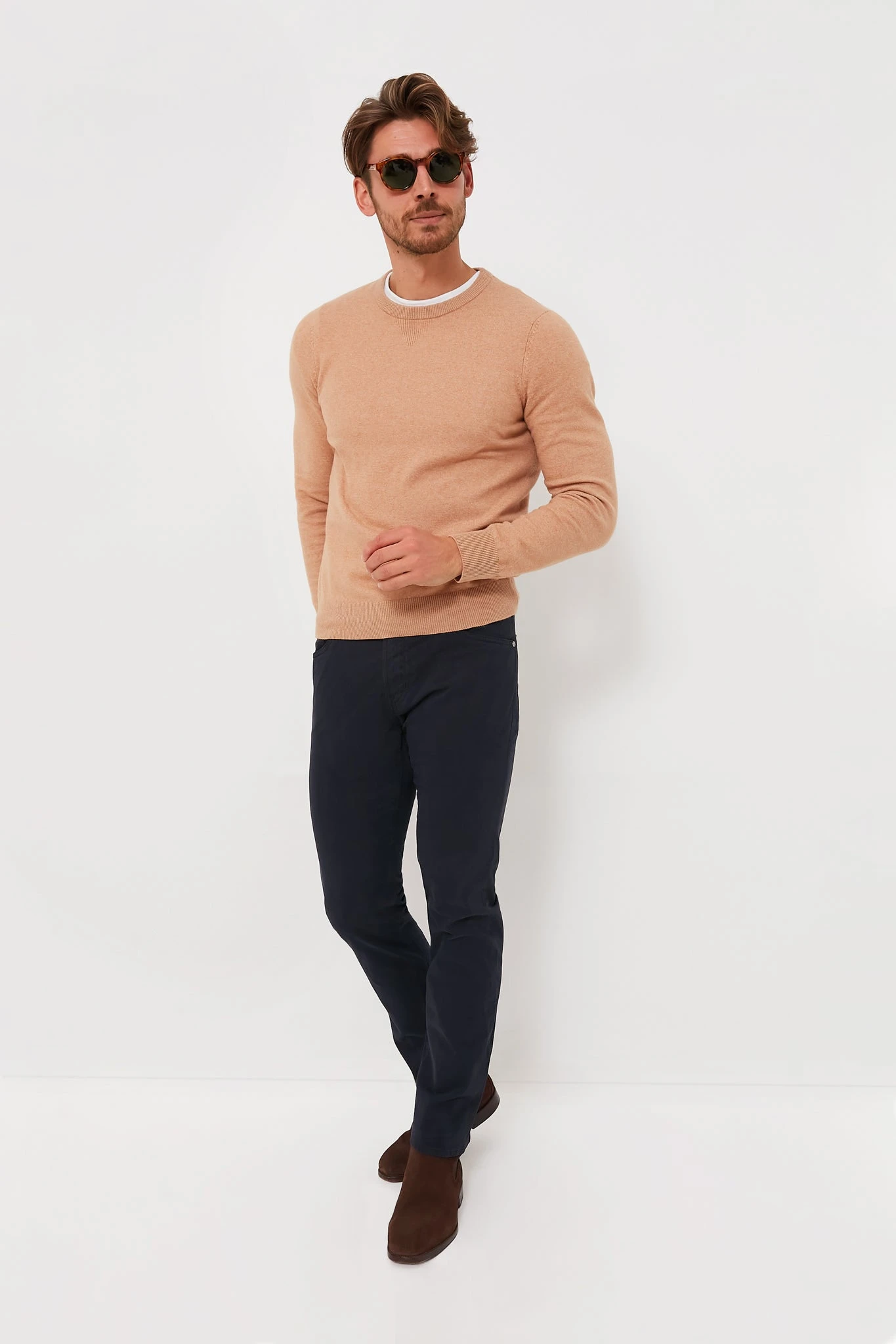 Brown Wyatt 34mm Genuine Leather Casual Jean Belt 2 Brown Wyatt 34mm Genuine Leather Casual Jean Belt - Image 2