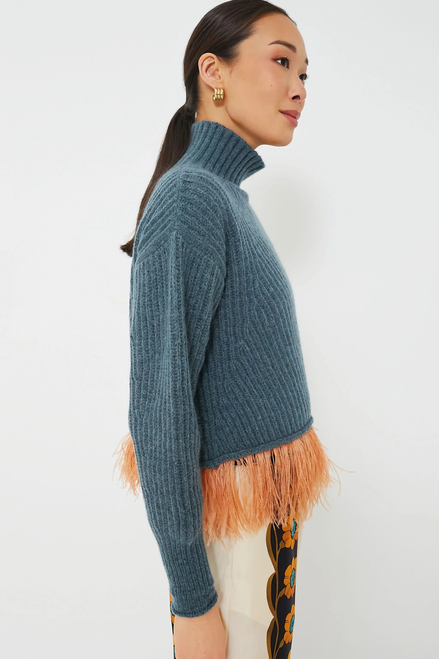 Ottanio High Kick Sweater With Feathers 3 Ottanio High Kick Sweater With Feathers - Image 3