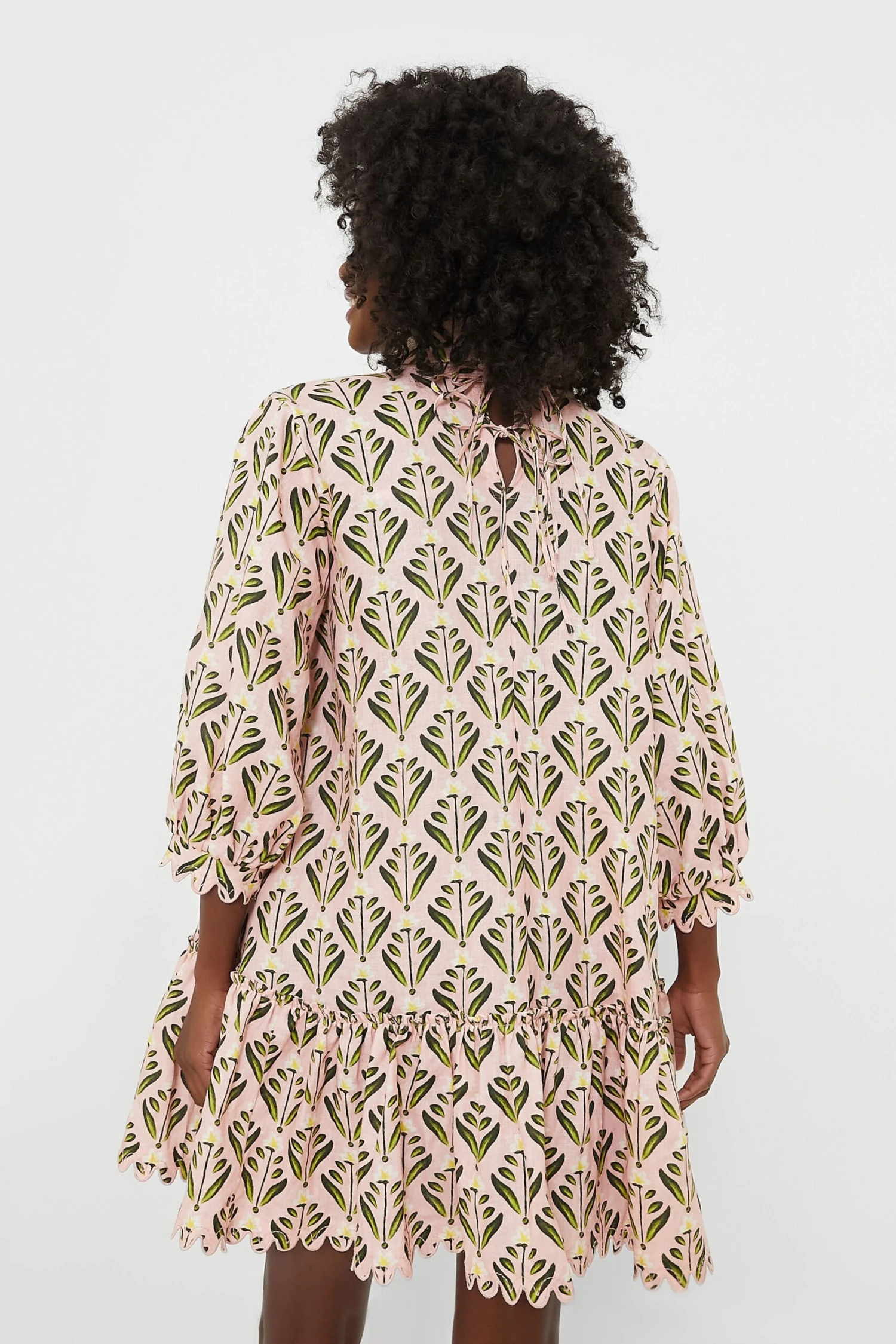 Exclusive Pink Hibisco Mini Dress 4 Exclusive Pink Hibisco Mini Dress - Image 4